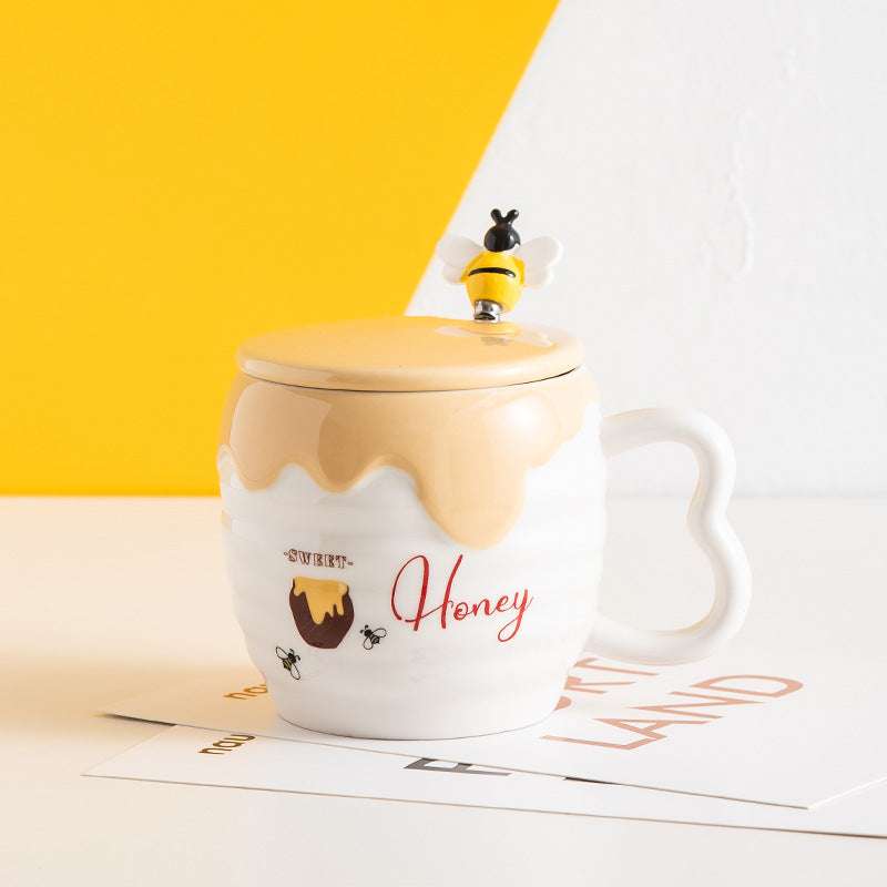 Creative Ceramic Cup With Lid (by quicklify)