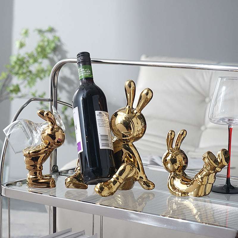 Light Luxury High-End Rabbit Wine Rack (by quicklify)
