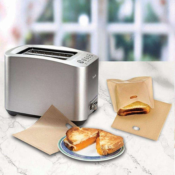 10pcs Toaster Bags Non-stick Baked Toast Bread Bags (by quicklify)