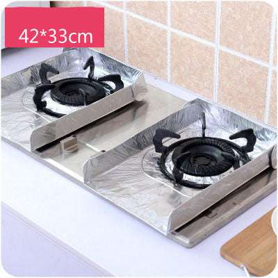 Kitchen Gas Stove Aluminum Foil Insulation Pad Oil-Proof Paper Oil Baffle Pad (by quicklify)