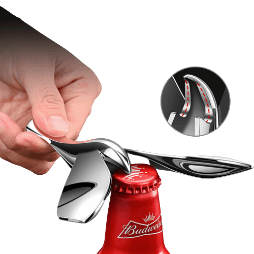 Multi-function zinc alloy beer opener tumbler balanced bird metal opener (by quicklify)