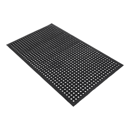 Bar Kitchen Industrial Multi-functional Anti-fatigue Drainage Rubber Non-slip Hexagonal Mat 150*90cm (by quicklify)