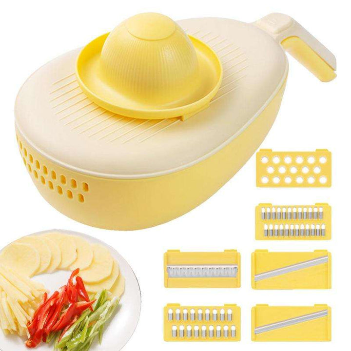 Multifunctional Vegetable Grater Onion Potato Slicer Cutter Ginger Grater With Storage Box (by quicklify)