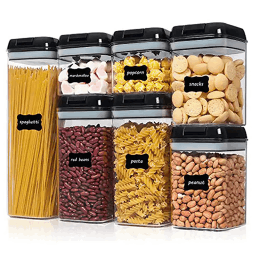 7 Pieces Plastic Food Storage Containers with Easy Lock Lids (by quicklify)