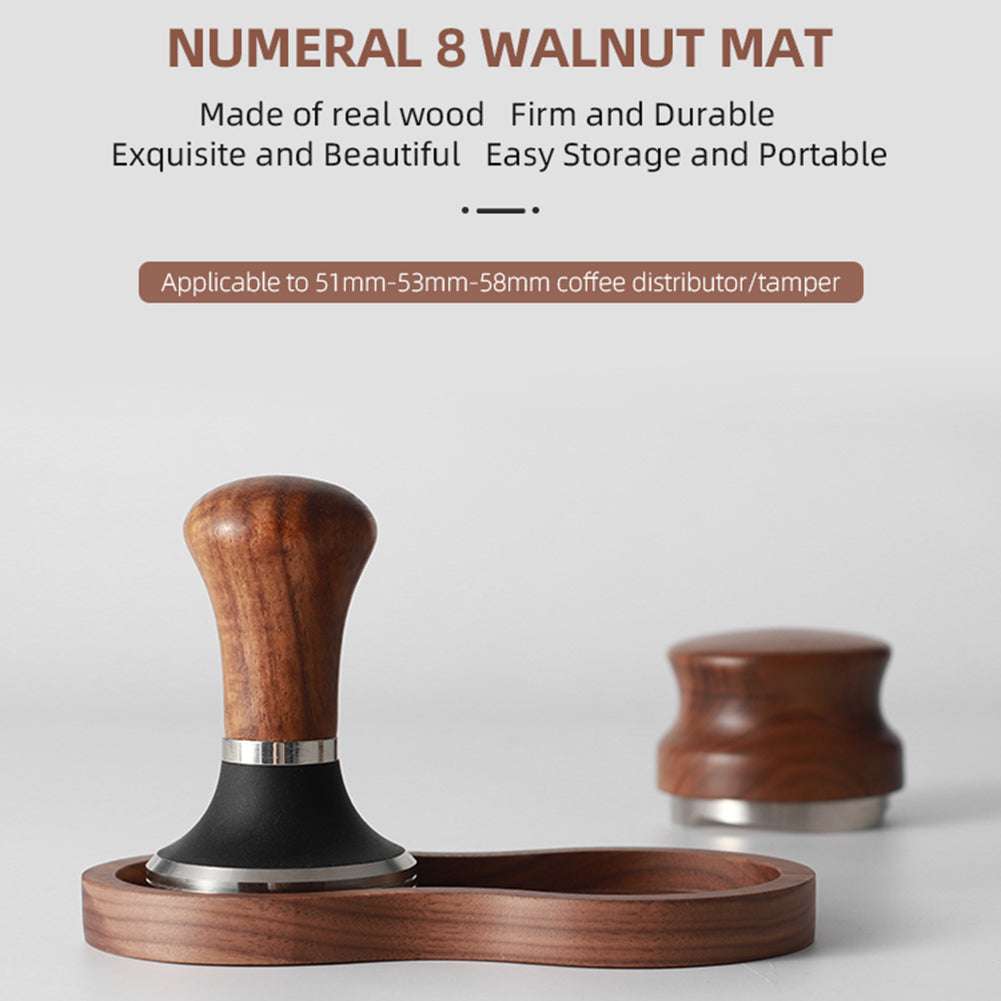 Walnut Round Base Coffee Pressing Hammer Storage Rack (by quicklify)