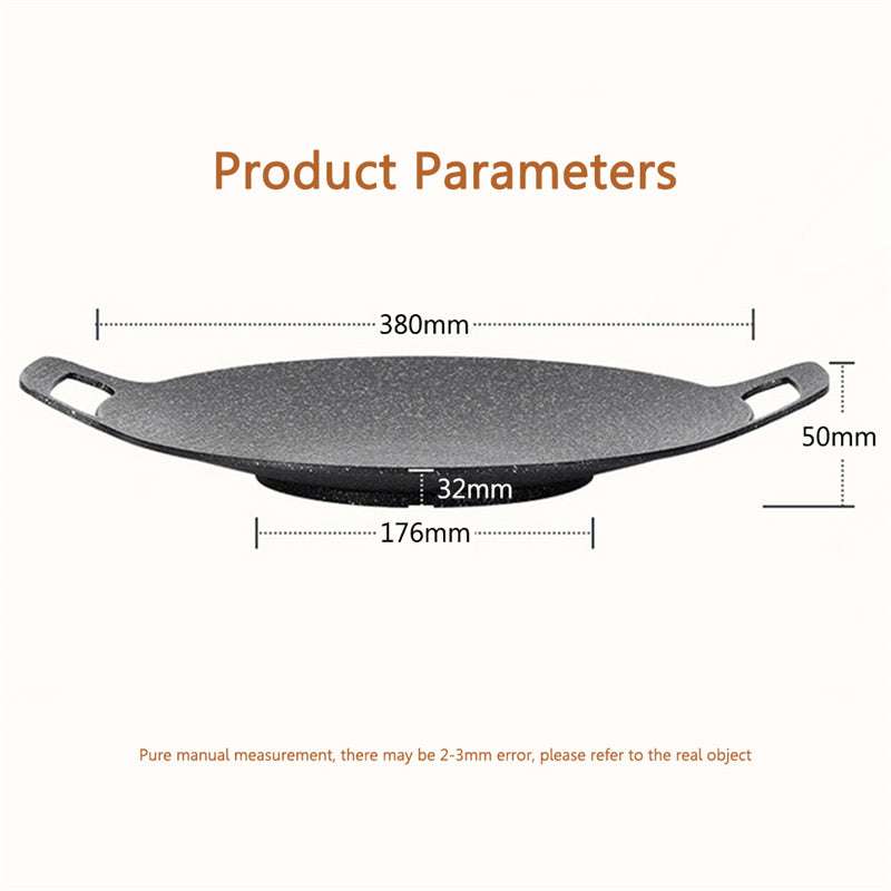Wheat Rice Stone Korean Non Stick Pan Barbecue Roast Plate (by quicklify)