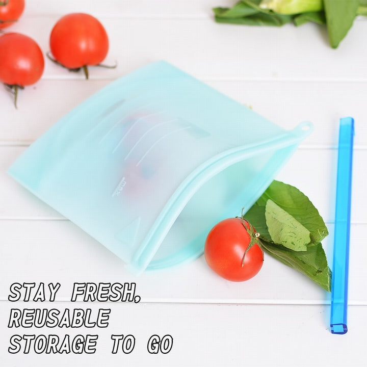 Reusable Silicone Vacuum Seal Food Fresh Bag Fruit Meat Milk Storage Containers Refrigerator Bag Ziplock Kitchen Organizer