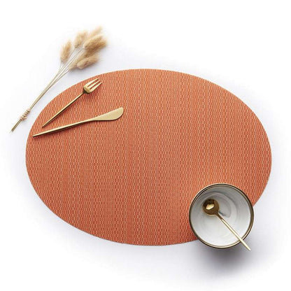 Oval PVC Dining Mat Anti Slip Heat Insulation Mat Dining Table Mat (by quicklify)