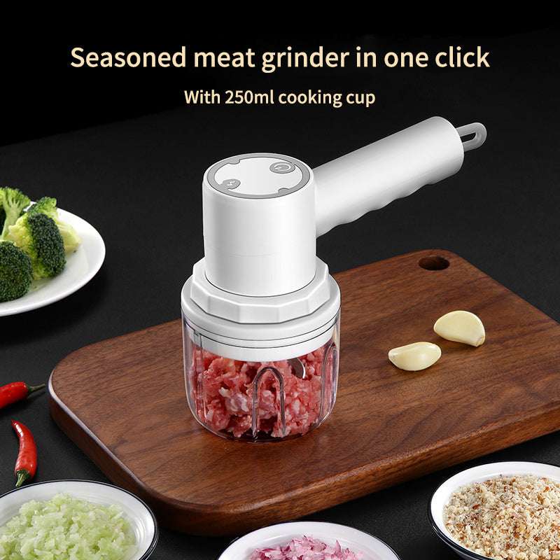 Wireless Portable Electric Meat Grinder Garlic Masher Egg Beater (by quicklify)