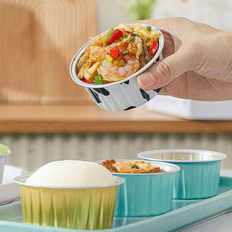 30Pcs Aluminum Foil Tin Baking Mold Cup Muffin Cupcake Cups (by quicklify)