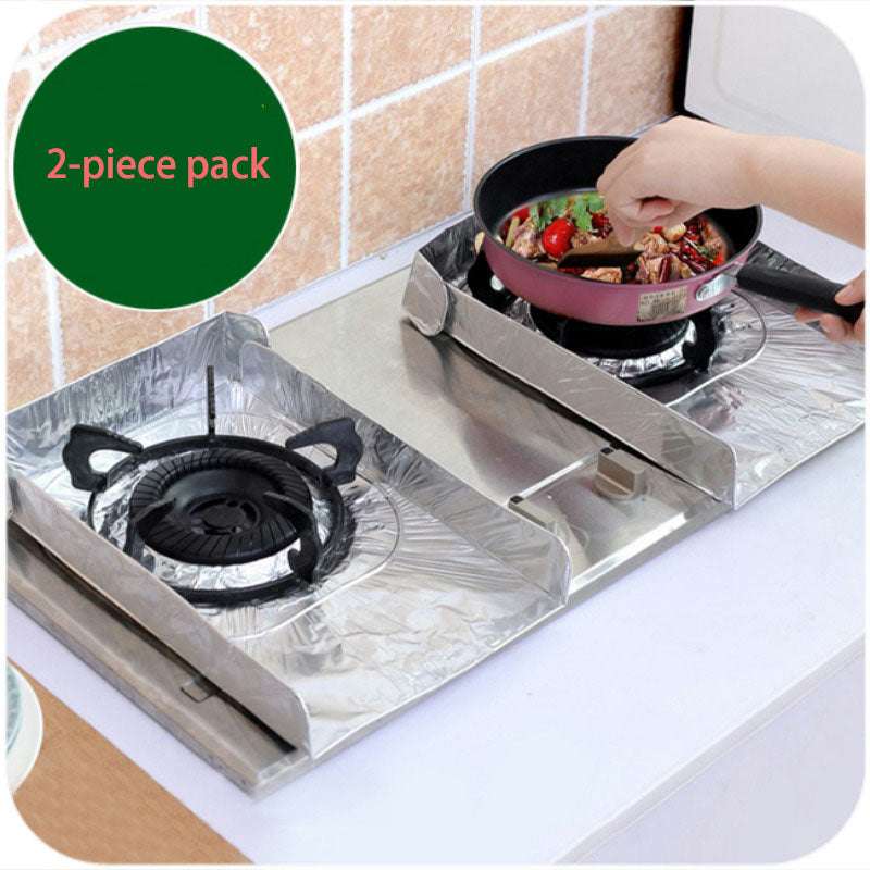Kitchen Gas Stove Aluminum Foil Insulation Pad Oil-Proof Paper Oil Baffle Pad (by quicklify)