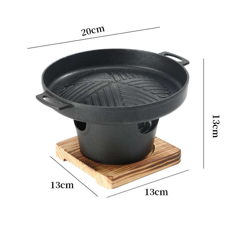 Japanese Style One Person Barbecue Alcohol Stove Outdoor Mini Non-stick Boiler (by quicklify)