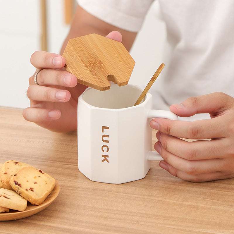 New Japanese Style Household Star Dad Mug With Lid (by quicklify)