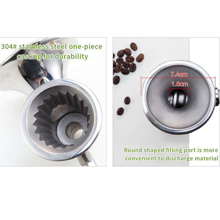 Stainless Steel Manual Coffee Bean Grinder Hand Grinder (by quicklify)