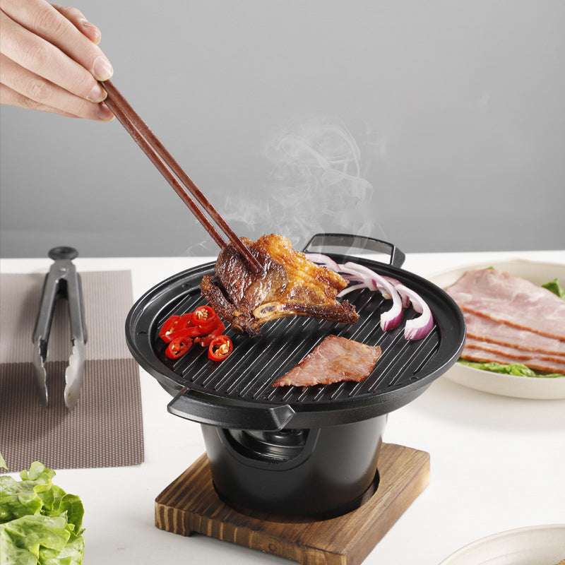 Japanese Style One Person Barbecue Alcohol Stove Outdoor Mini Non-stick Boiler (by quicklify)