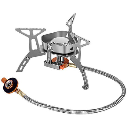 Outdoor Windproof Portable Stainless Steel Stove With Electronic Lighter (by quicklify)