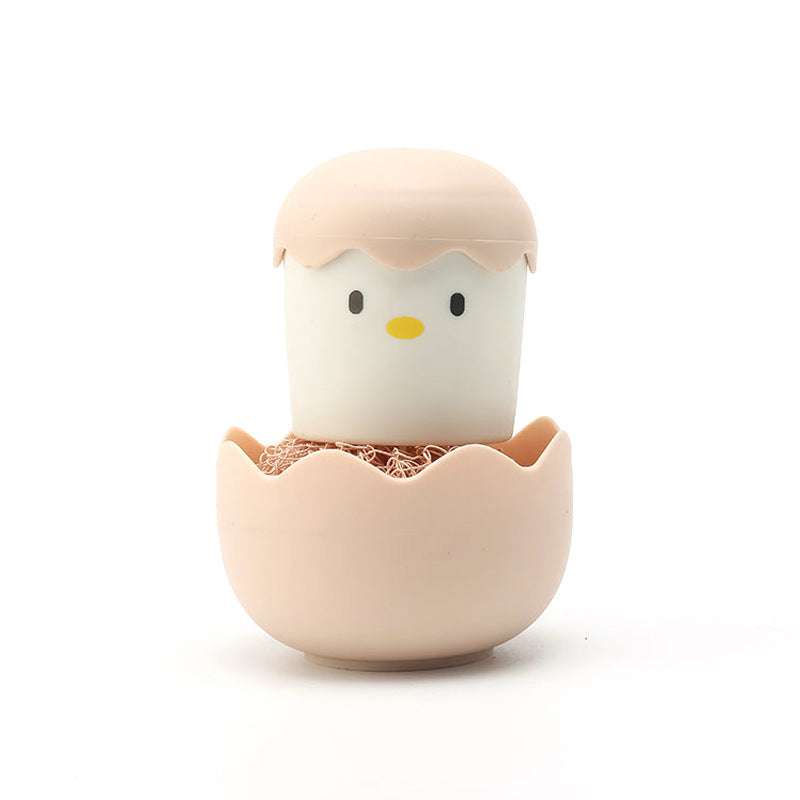 Kitchen Pot Cleaning Brush Cartoon Detachable Egg Shell Dish Cleaning Ball (by quicklify)