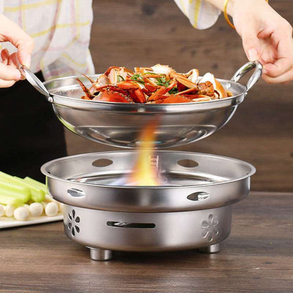 Stainless Steel Windproof Alcohol Stove Adjustable Fire Boiler (by quicklify)