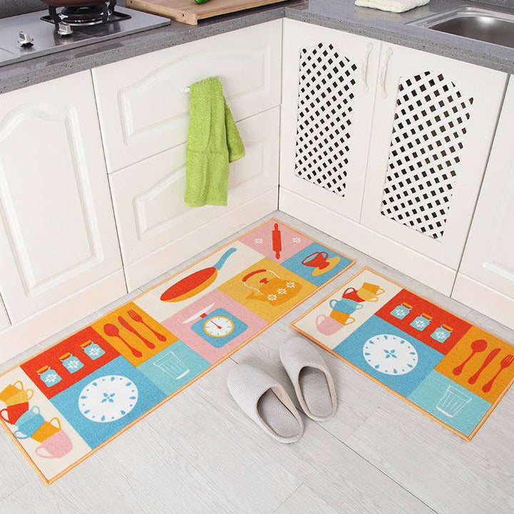 Kitchen Wear-resistant Non-slip Floor Oil-absorbing Anti-fouling Long Mat (by quicklify)
