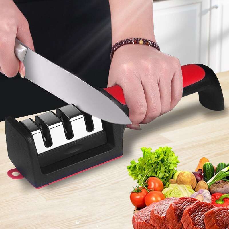 Kitchen Multi-Functional Hand-Held Knife Sharpener Sharpening Stone (by quicklify)