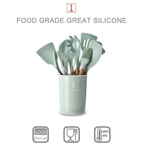 12pcs Kitchen Silicone Flexible Spatulas Cake Cream Scraper Cooking Baking Tool (by quicklify)