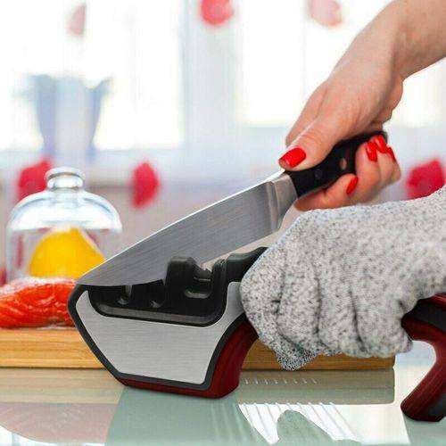 Kitchen Knife Sharpener Straight Blade Serrated Knife Manual Sharpening Tool (by quicklify)