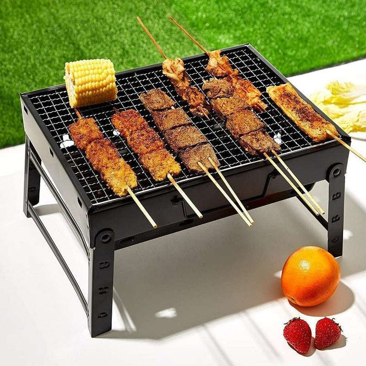 Portable Outdoor Camping Barbecue Grill Large Folding Charcoal Stove (by quicklify)