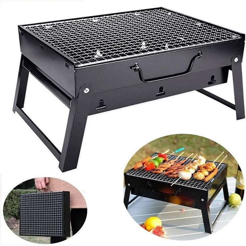Portable Outdoor Camping Barbecue Grill Large Folding Charcoal Stove (by quicklify)