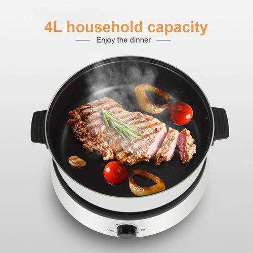 Split Electric Hot Fryer Pot Non-Stick 4L Capacity (by quicklify)