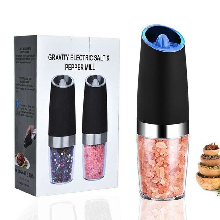 Electric gravity sensing coffee bean nuts grain grinder with LED lights (by quicklify)