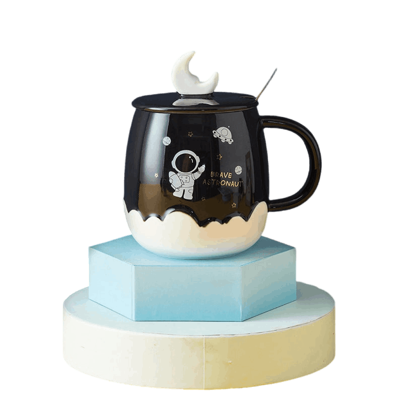 Creative Astronaut Cartoon Ceramic Cup (by quicklify)
