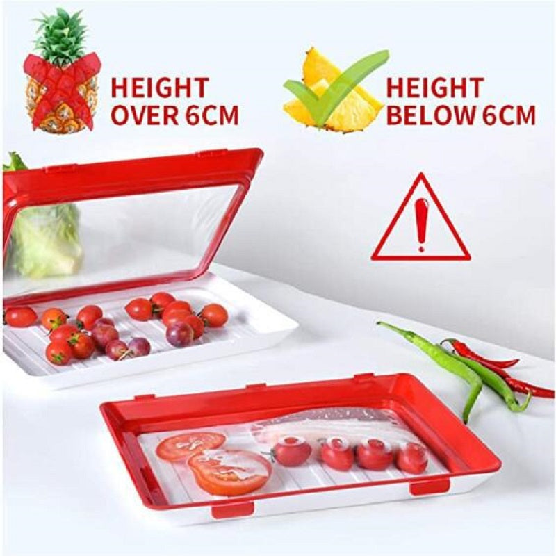 Creative vacuum environment-friendly silicone cover storage tray skinny stacks