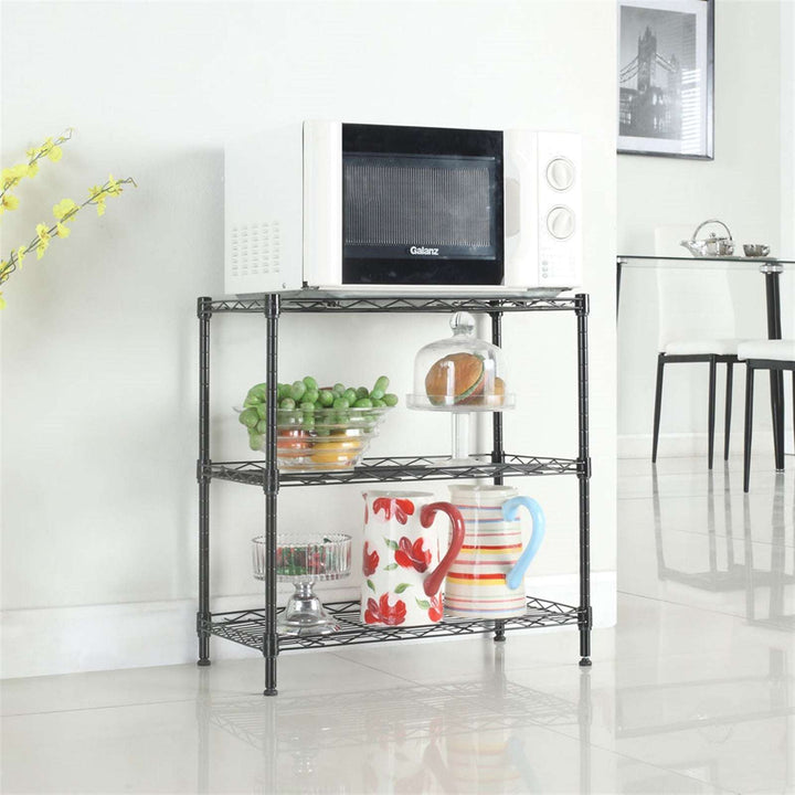 Concise 3 Layers Carbon Steel & PP Storage Rack for Kitchen (by quicklify)