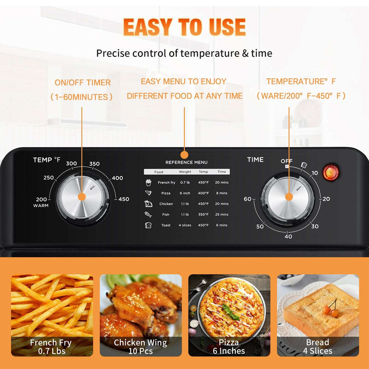 Stainless Steel Countertop Bread Food Toaster Air Fryer Oven (by quicklify)