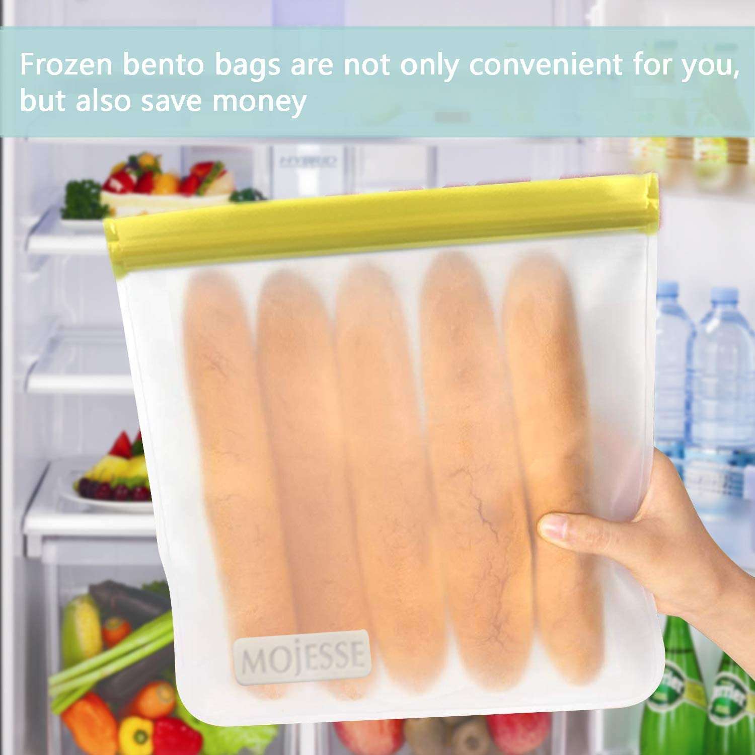 5 Pack Leakproof Freezer Gallon Bags Reusable Storage Bags Snack Bags For Food Fruit Travel (by quicklify)