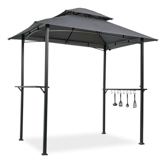 Double Tier Soft Top Canopy and Steel Frame with hook and Bar Counters (by quicklify)