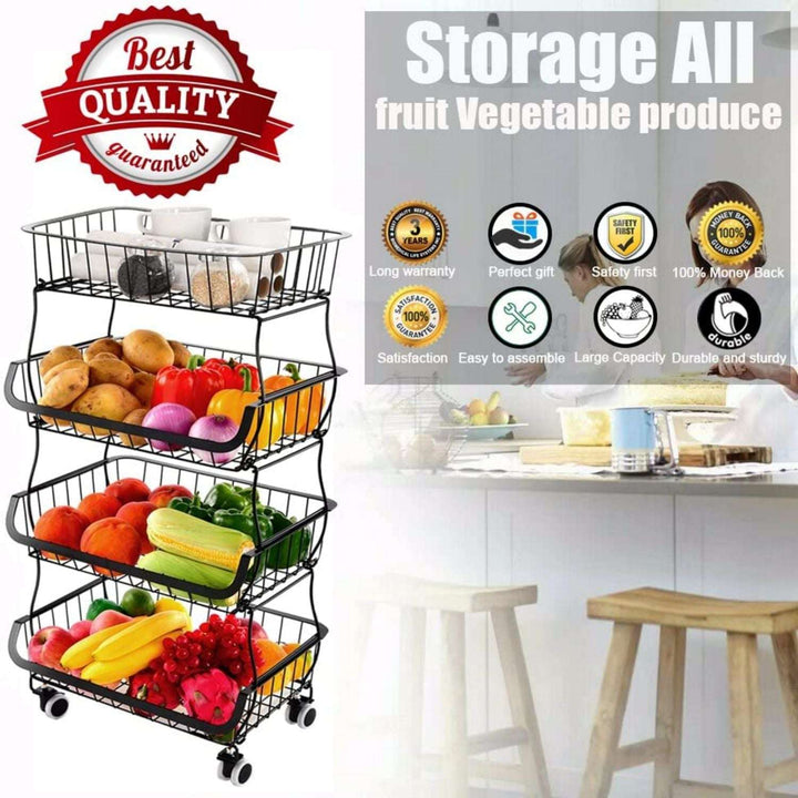 Fruit Vegetable Storage Basket for Kitchen (by quicklify)