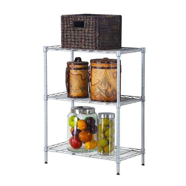 Concise 3 Layers Carbon Steel & PP Storage Rack for Kitchen (by quicklify)